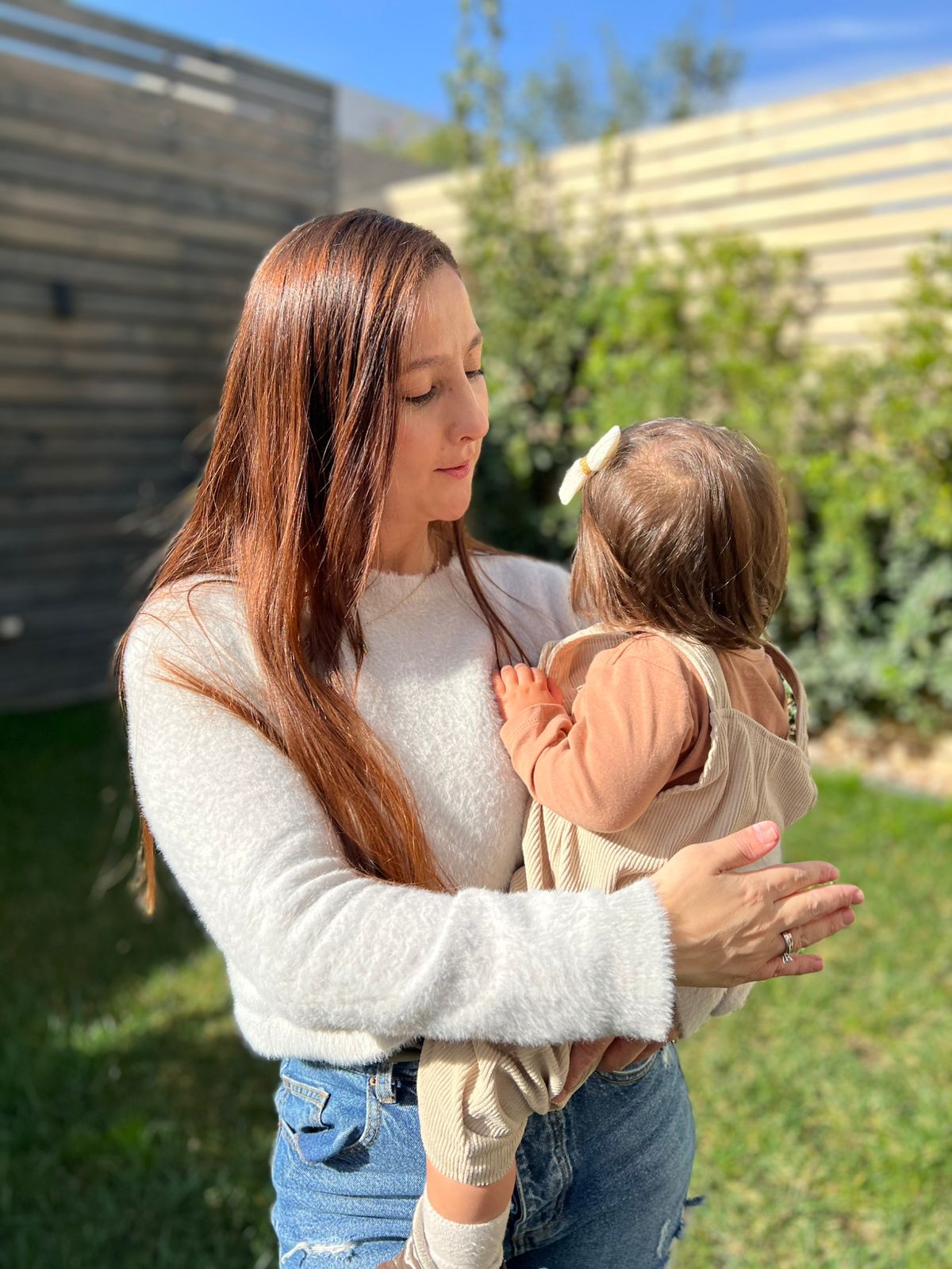 Ana María con su bebé